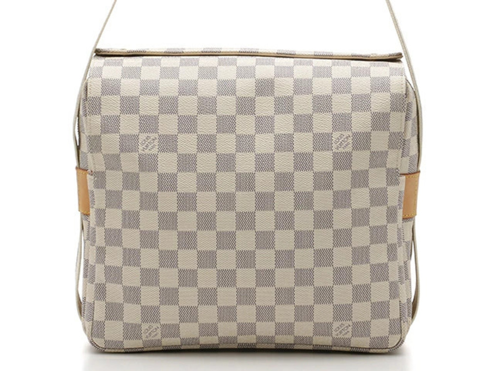 LOUIS VUITTON Naviglio Shoulder Bag Damier Azur White